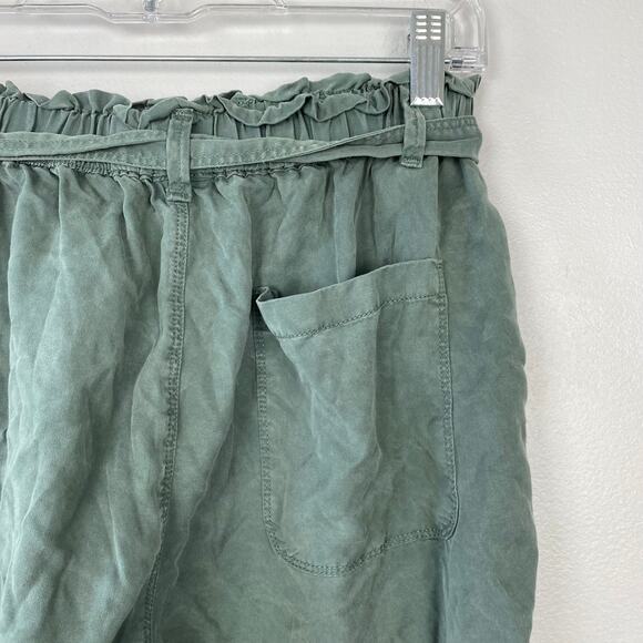 Aerie Lyocell Paperbag Shorts High Waisted Camp Shorts Moss Green Size Small‎ - Picture 5 of 7